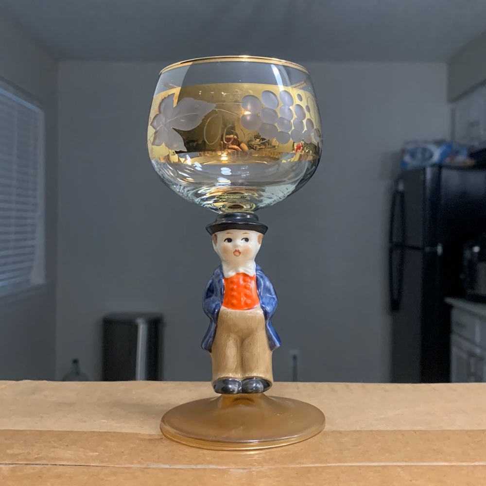 Vintage Goebel Hummel Wine Glass